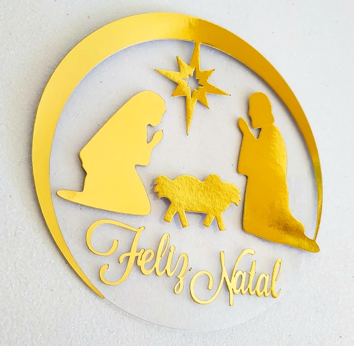 Arquivo Corte Topo D Bolo Feliz Natal Presépio Flutuante 056