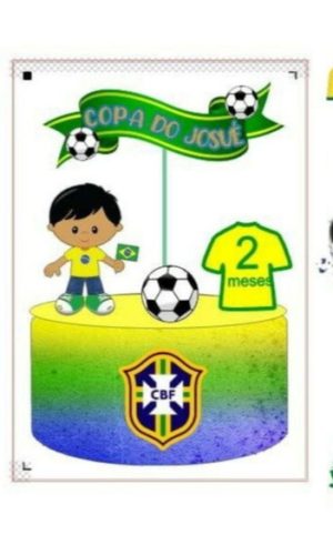 Arquivo Corte Topo de Bolo Brasil Copa do Mundo 2022 #14580