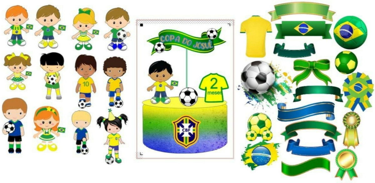 Arquivo Corte Topo de Bolo Brasil Copa do Mundo 2022 #14580