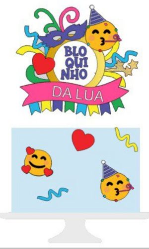 Arquivo Corte Topo de Bolo Carnaval Bloquinho #16931