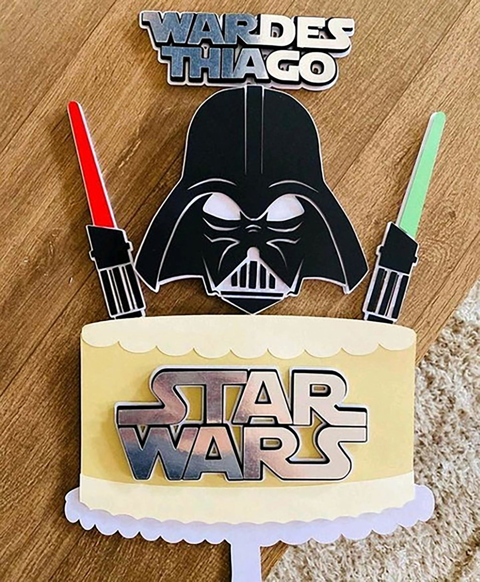 Arquivo Corte: Topo de Bolo Darth Vader Star Wars 003