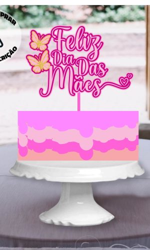 Arquivo Corte topo de bolo dia das mães
