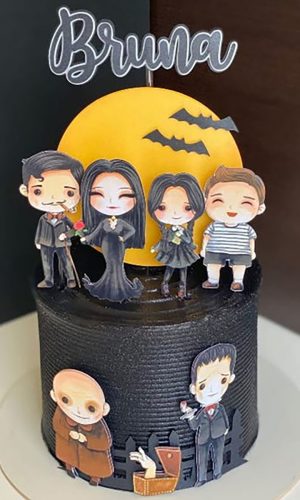 Arquivo Corte Topo de Bolo Familia Addams 001