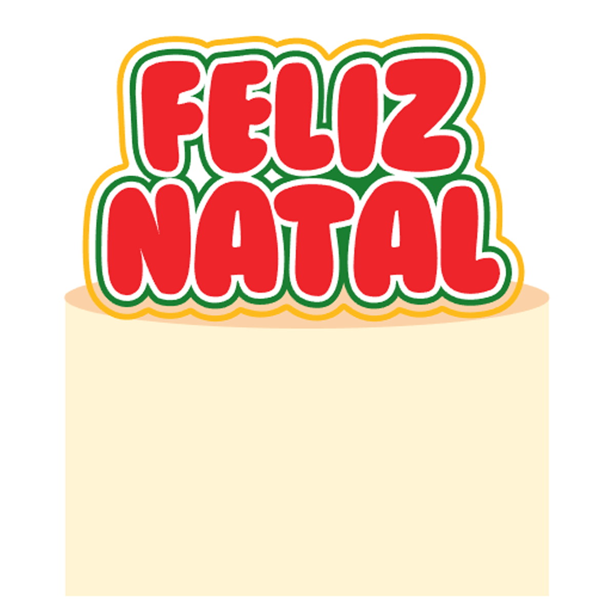 Arquivo Corte: Topo de Bolo Feliz Natal 065