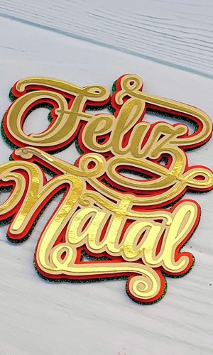 Arquivo Corte: Topo de Bolo Feliz Natal 089
