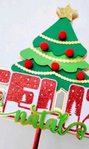 Arquivo Corte Topo de Bolo Feliz Natal Arvore #14627 Studio