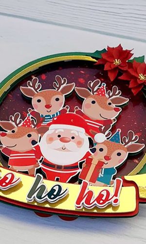 Arquivo Corte: Topo de Bolo Feliz Natal Circular 096