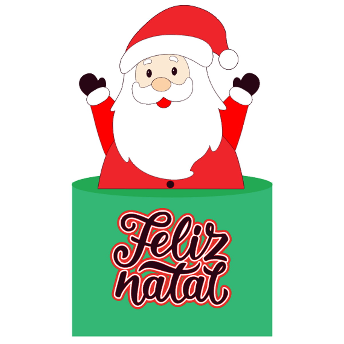 Arquivo Corte: Topo de Bolo Feliz Natal Papai Noel 062