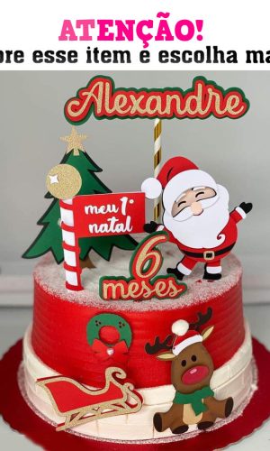 Arquivo Corte Topo De Bolo Papai Noel Camadas Natal 010