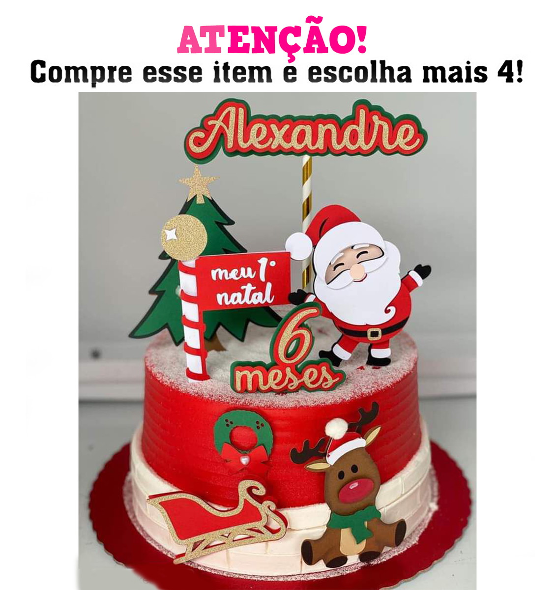 Arquivo Corte Topo De Bolo Papai Noel Camadas Natal 010