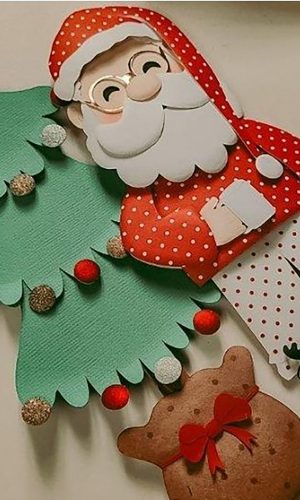 Arquivo Corte Topo de Bolo Natal Papai Noel de Pijama 190