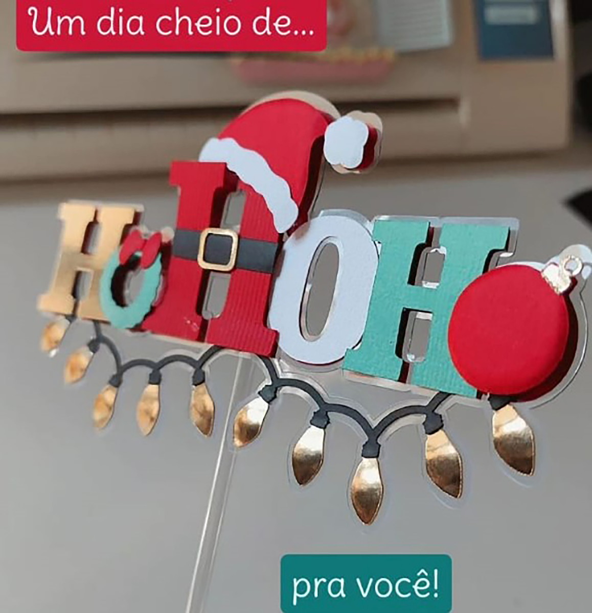 Arquivo Corte: Topo de Bolo Natal Papai Noel Hohoho 191
