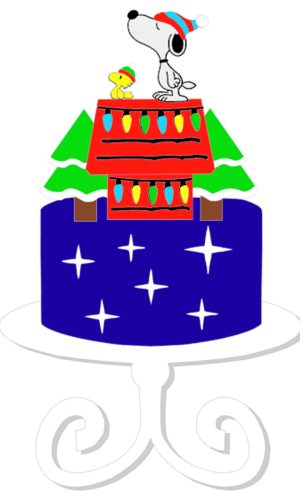 Arquivo Corte: Topo de Bolo Snoopy Natal 070