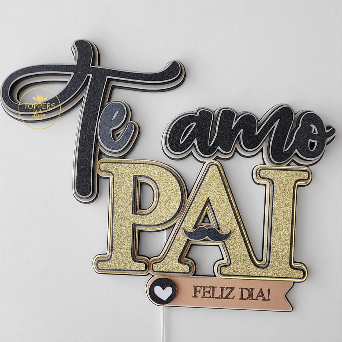 Arquivo Corte: Topo de Bolo Te Amo Pai Dia dos Pais 063