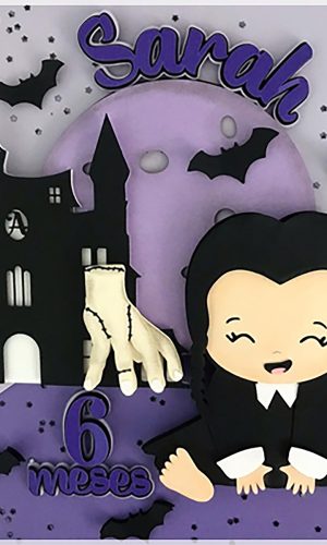 Arquivo Corte Topo de Bolo Wandinha Babyfamilia Addams 024