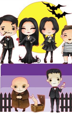 Arquivo Corte Topo de Bolo Wandinha Familia Addams 003