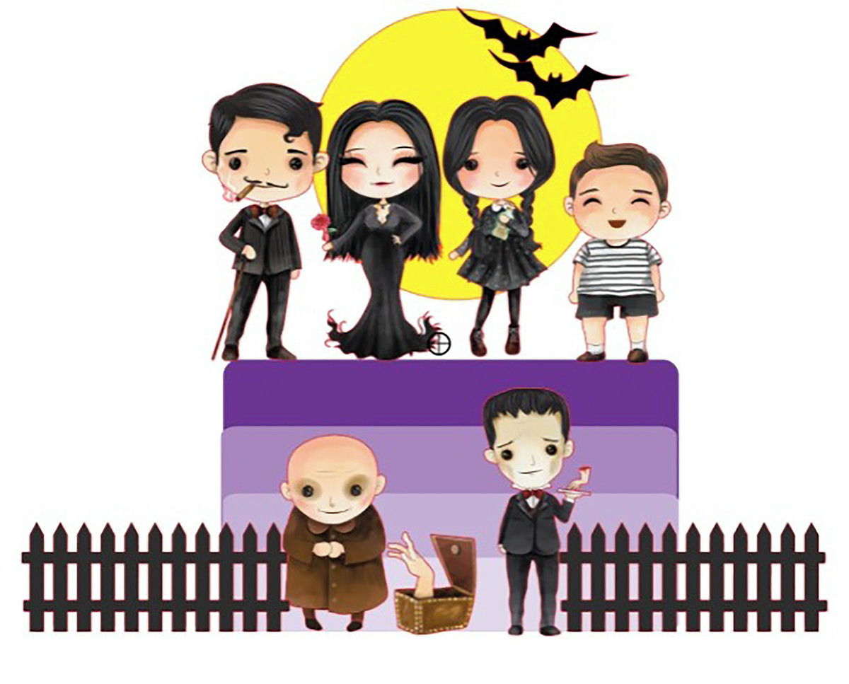 Arquivo Corte Topo de Bolo Wandinha Familia Addams 003