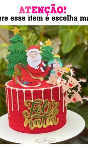 Arquivo Corte Topo Natal Papai Noel 3 Renas Camadas 007