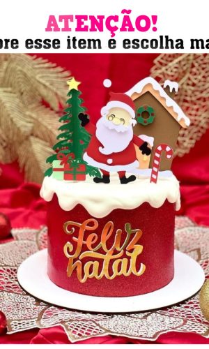 Arquivo Corte Topo De Bolo Natal Papai Noel Camadas 006