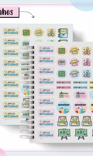 Arquivo de Corte - Adesivos para Agenda 1
