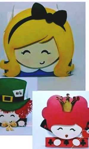 Arquivos de Corte Caixas Alice no Pais das Maravilha