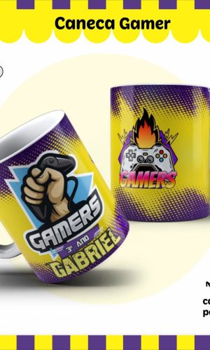 Arquivo de Corte Arte Caneca Escolar Tema Gamer 2023 #15654