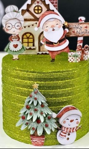 Arquivo de Corte Topo Natal Aquarela