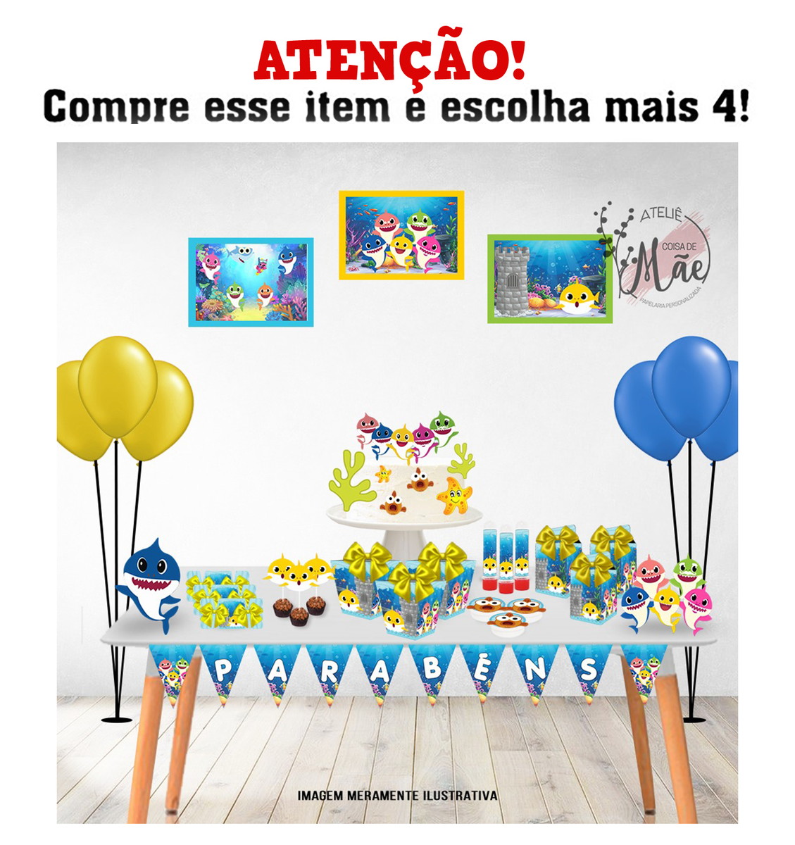 Arquivo de corte Baby Shark Studio e Pdf