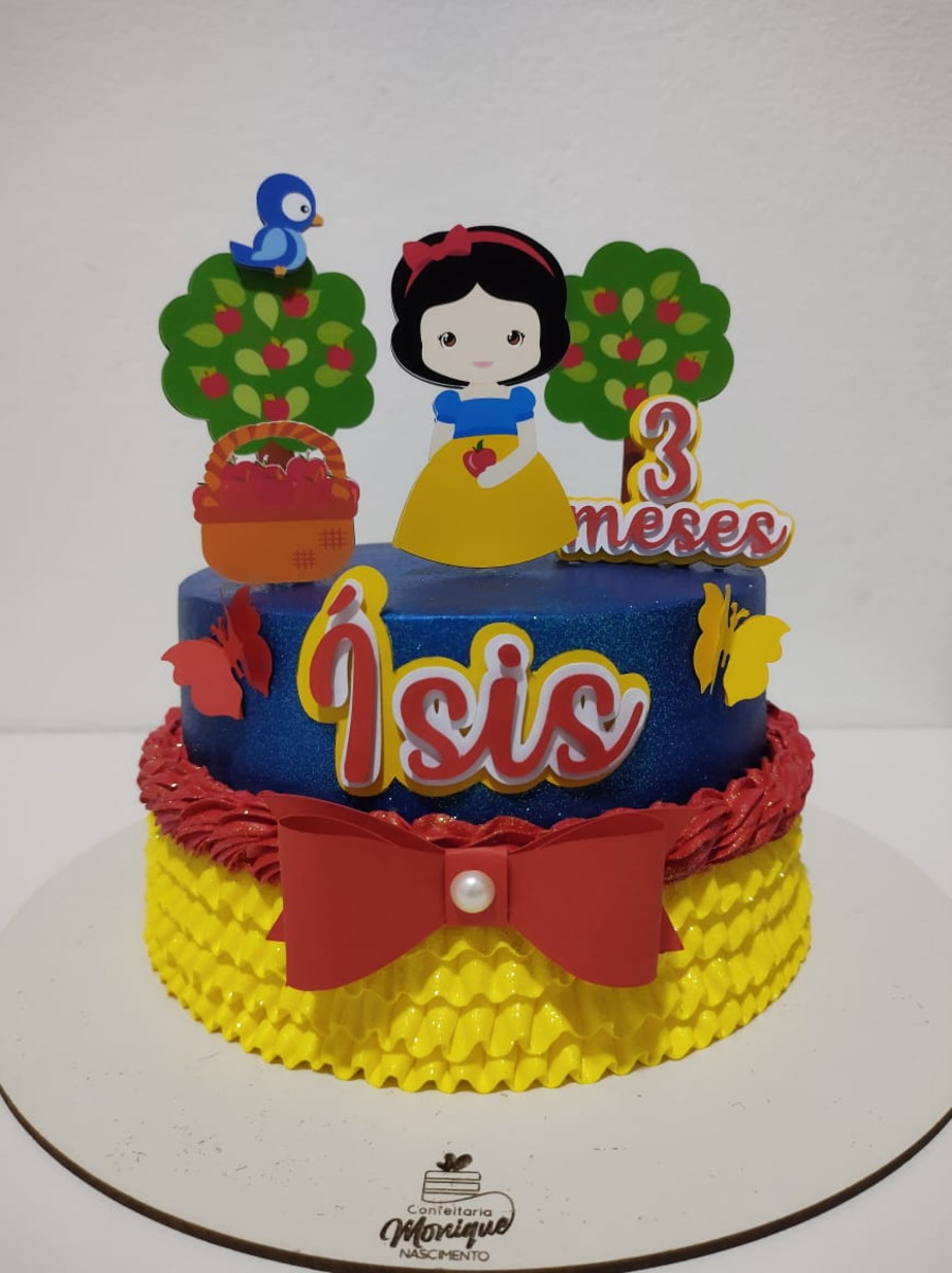 Arquivo de corte Branca de Neve topo de bolo