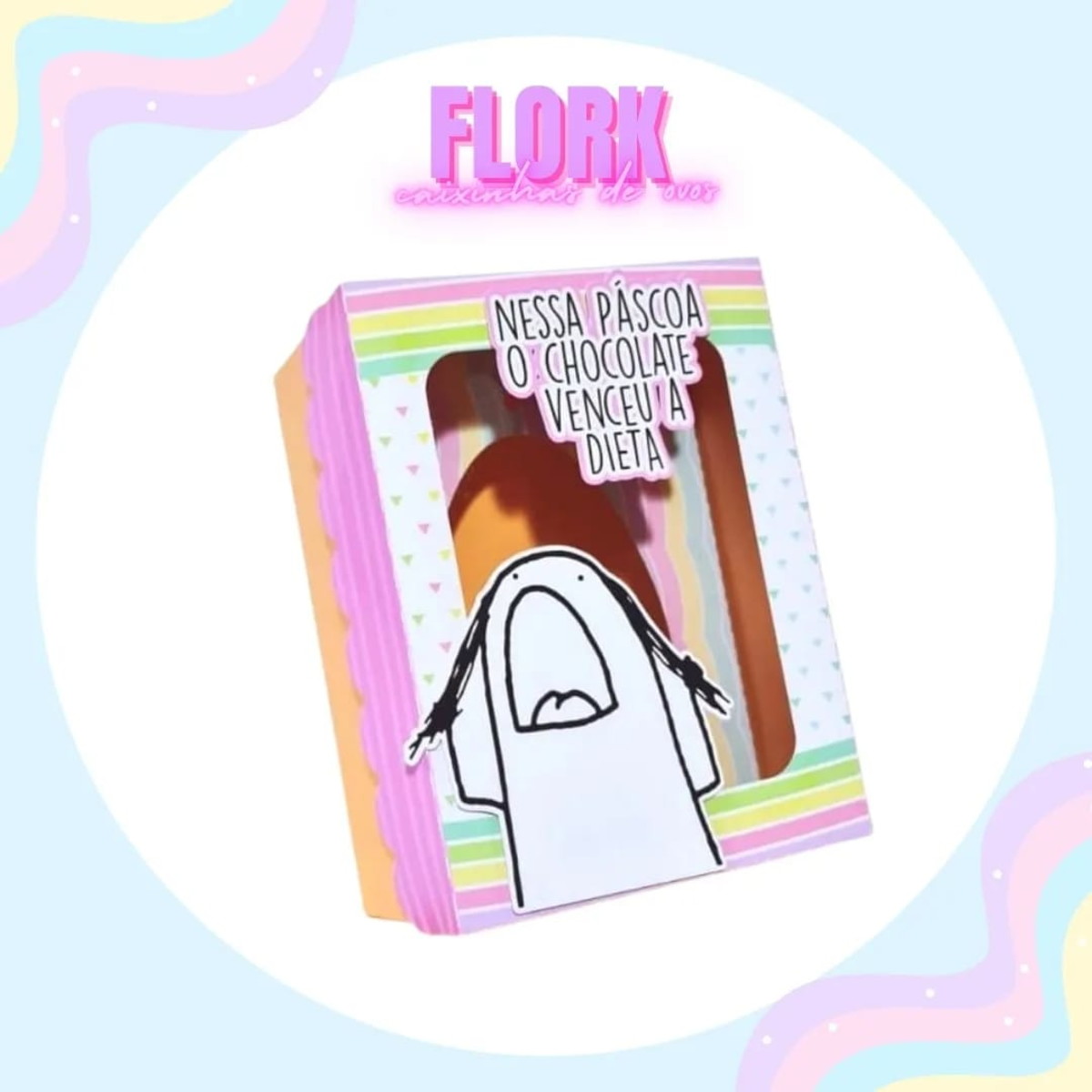 Arquivos de Corte Caixas Ovo de Colher Flork Páscoa - Imagem 2