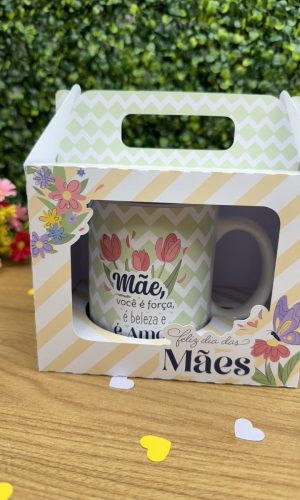 Arquivo de Corte Caixa Caneca Dia das Maes