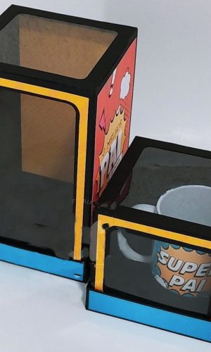 Arquivo de Corte Caixa Caneca Super Pai