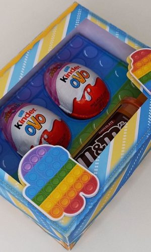 ARQUIVO DE CORTE CAIXA KINDER OVO POP IT MENINO #13756