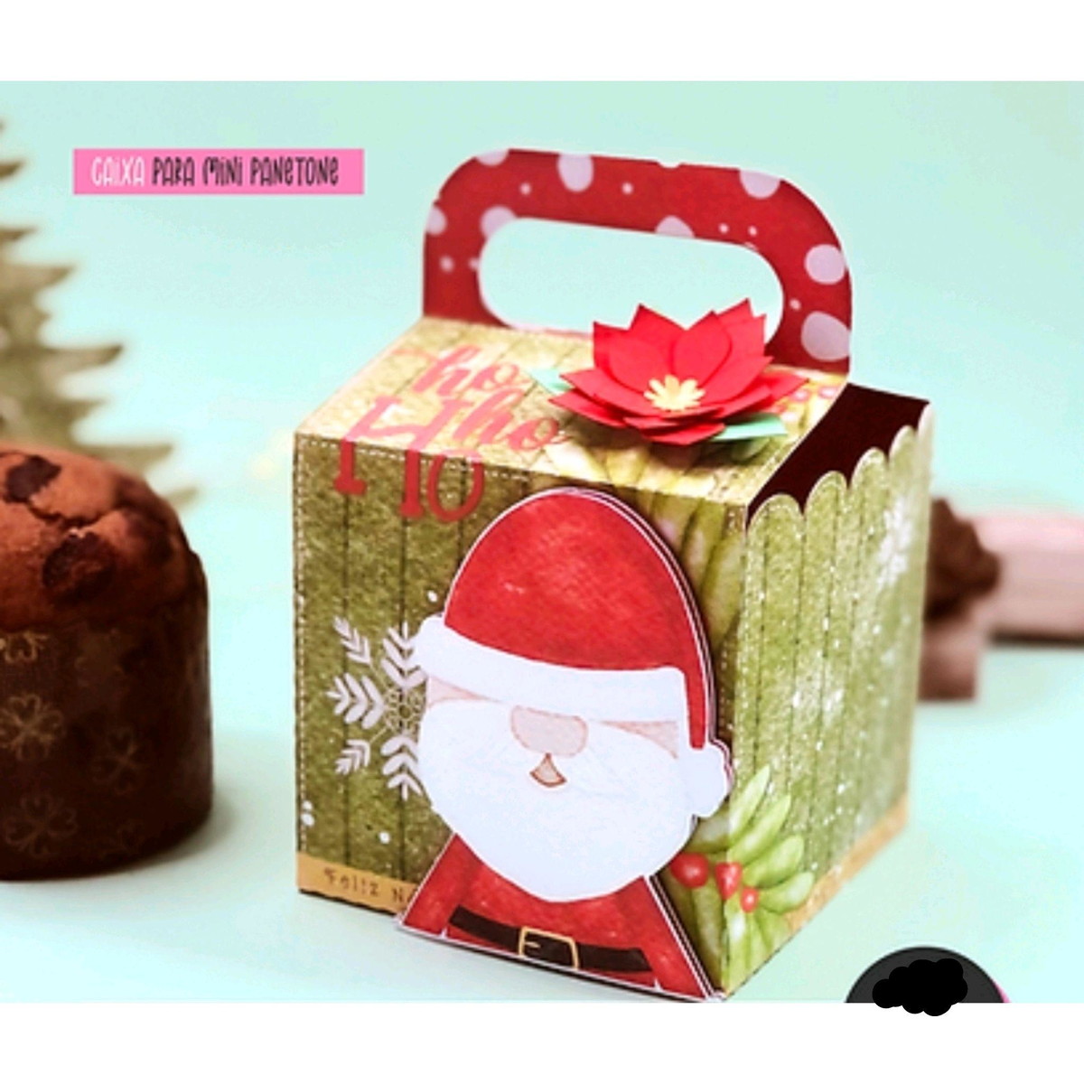 Arquivo de Corte Caixa Mini Panetone 80g Já É Natal #11298