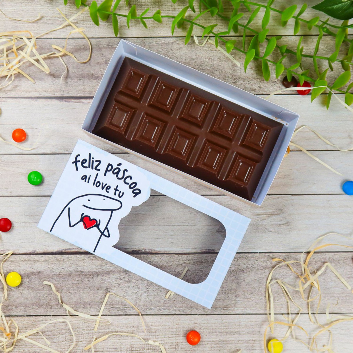 Arquivo Caixa para Barra de Chocolate Flork Pascoa #13605 - Imagem 3