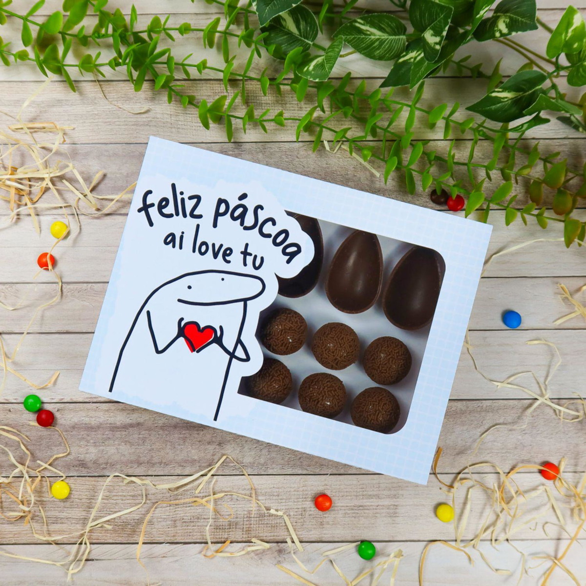 ARQUIVO CAIXA PARA BARRA, DOCES E OVOS 50g FLORK #13604 - Imagem 4