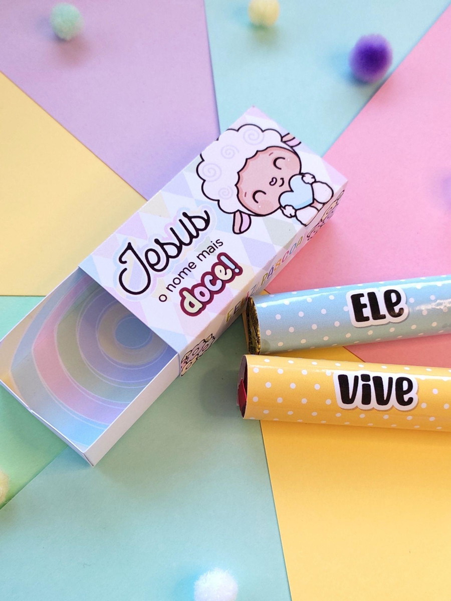 Arquivo de Corte Caixa para Batom Pascoa Religiosa #13779 - Imagem 3