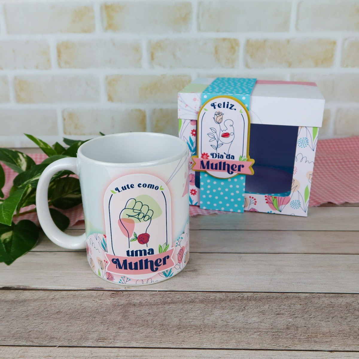 Arquivo de Corte Caixa para Caneca Dia da Mulher #15693 - Imagem 4