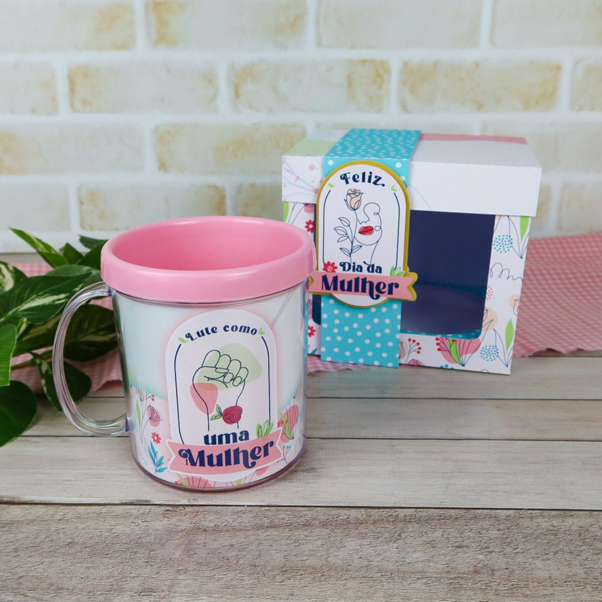 Arquivo de Corte Caixa para Caneca Dia da Mulher #15693 - Imagem 3
