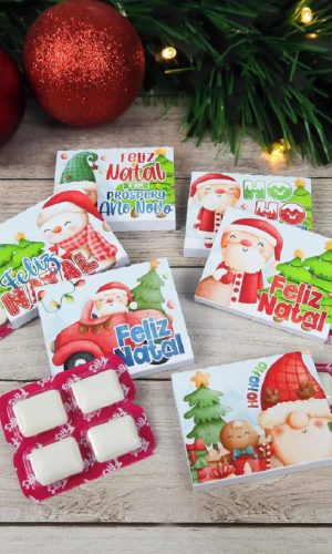 Arquivo de Corte Caixa para Chiclete Natal