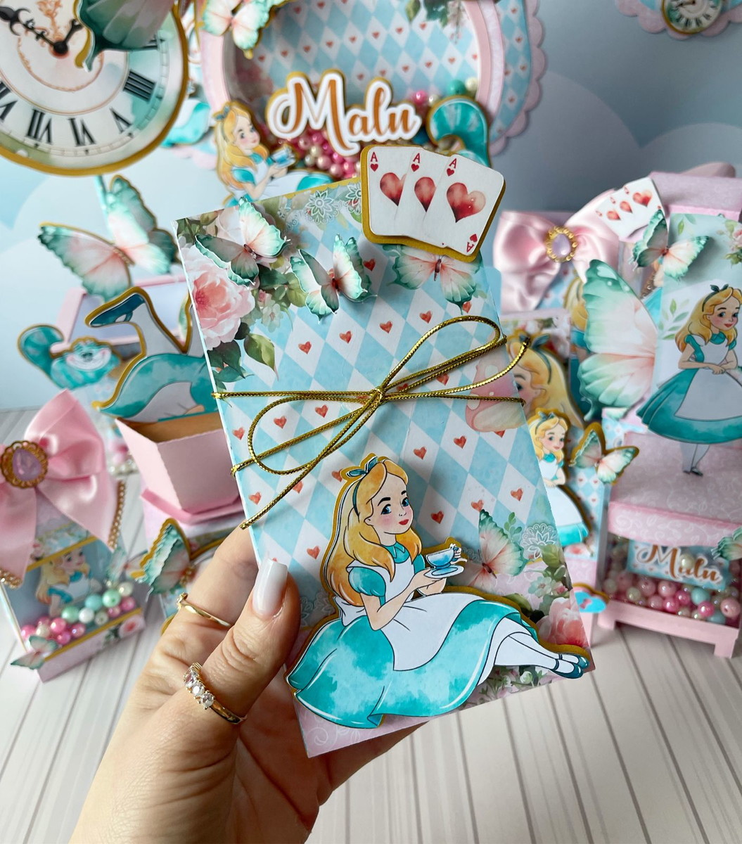 Arquivo de Corte Caixa Convite Alice - Imagem 2