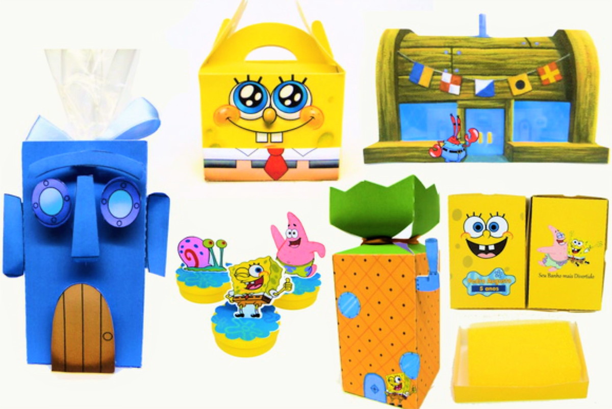 Arquivo de Corte Caixas Bob Esponja