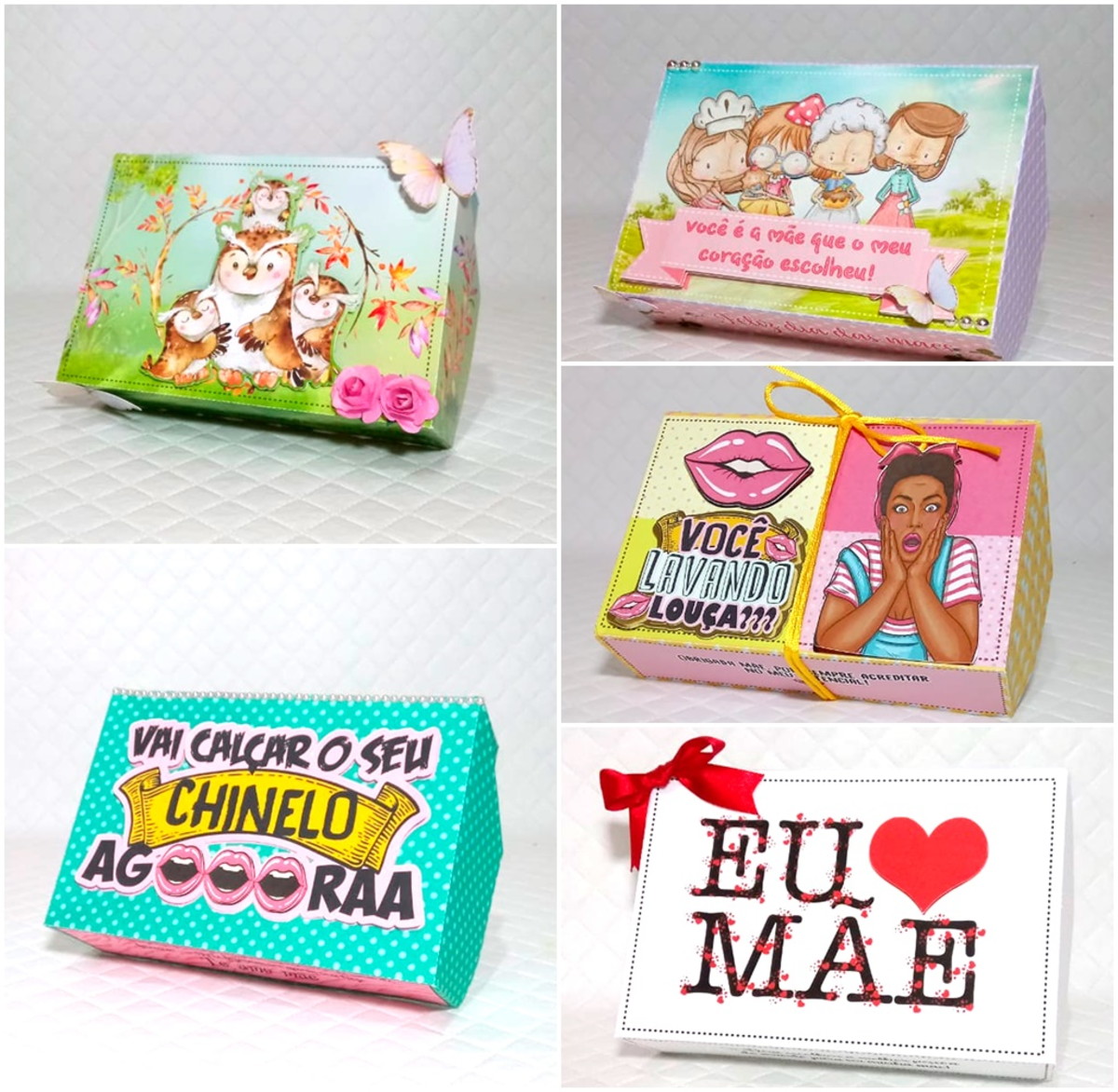 Arquivo de corte Caixas para 6 doces dia das Maes - Imagem 3