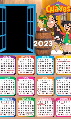 Arquivo de Corte Calendário Infantil Tema Chaves 2023 #15627