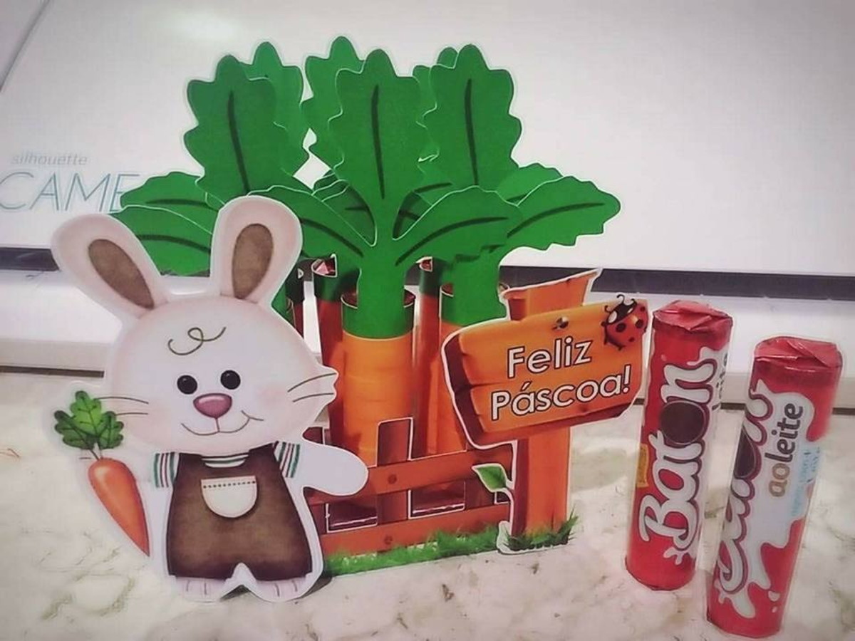 Arquivo de Corte Card + Cenoura Porta Batom Páscoa