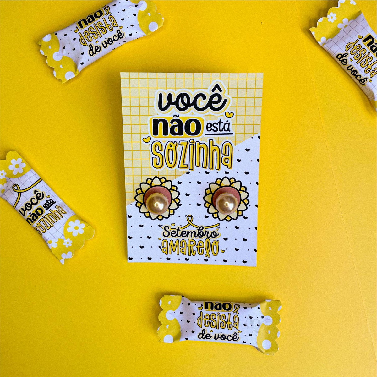 Arquivo De Corte Card Para Brinco Setembro Amarelo #15292 - Imagem 2