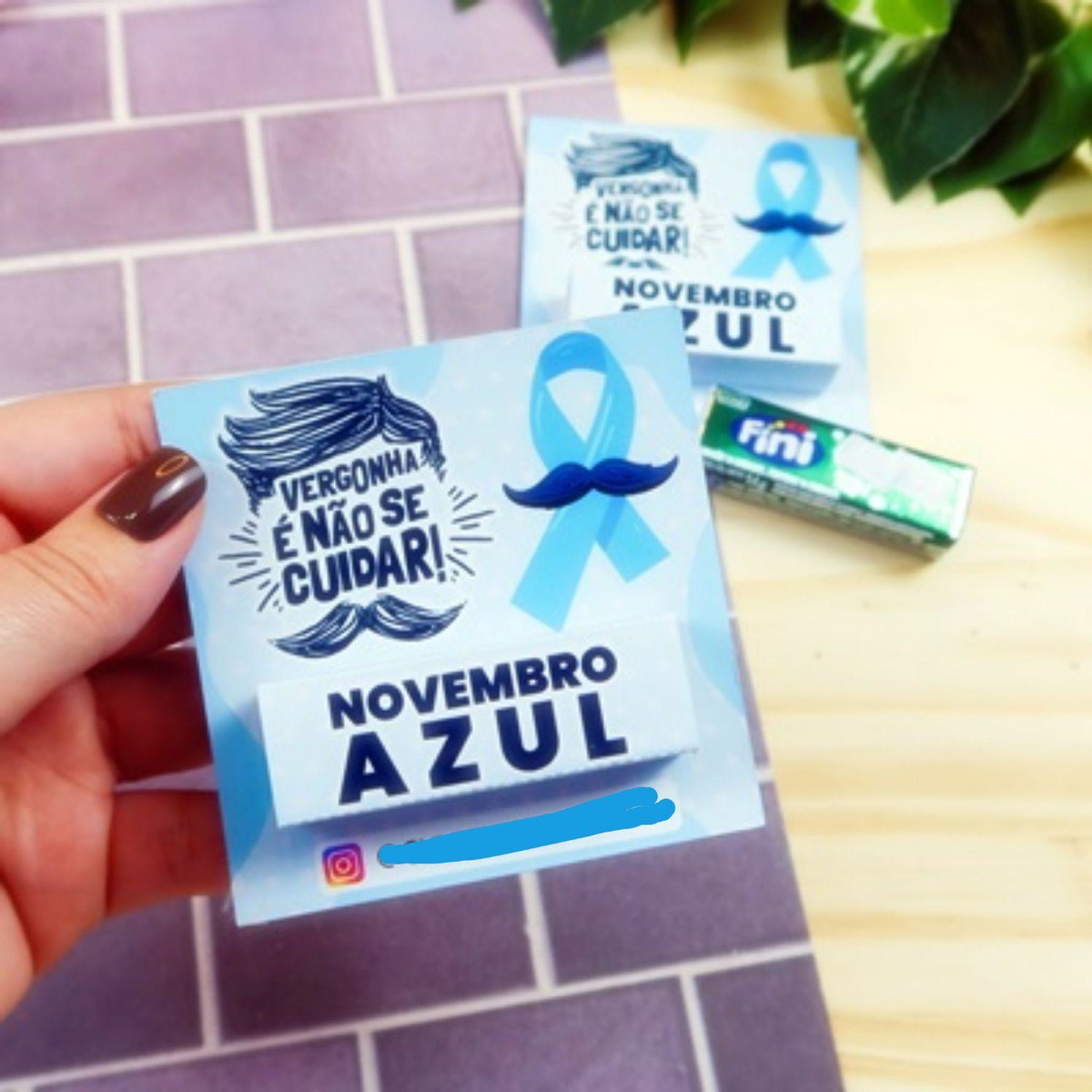 Arquivo de Corte Card Pastilha Novembro Azul #15415