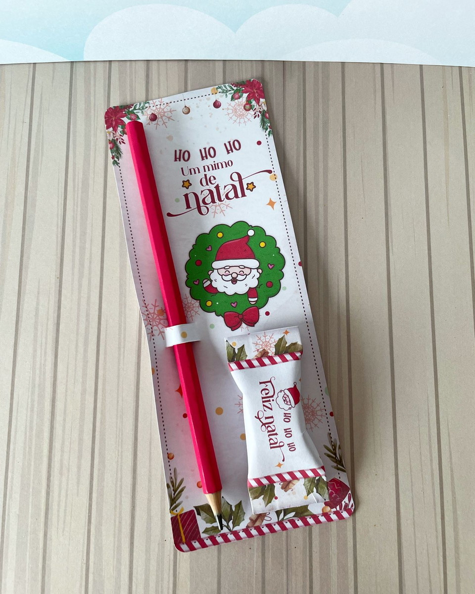 Arquivo de Corte Card Lápis Natal em Studio e pdf - Imagem 2