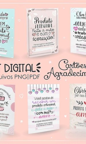 Arquivo de Corte Cartoes de Agradecimento Clientes #13846