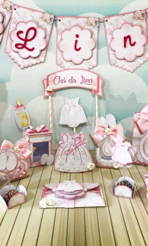 ARQUIVO DE CORTE CHÁ DE BEBÊ MENINA (#1552) PDF E STUDIO